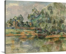 Load image into Gallery viewer, riverbank 1895 by paul cezanne riverbank paul cezanne canvas print classic art wall art print