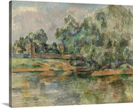 riverbank 1895 by paul cezanne riverbank paul cezanne canvas print classic art wall art print