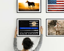 Load image into Gallery viewer, sheriff gift Thin blue line personalized badge police officer retirement gift