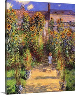 the artists garden at vetheuil 1880 by claude monet the artists garden at vetheuil claude monet canvas print classic art wall art print 1