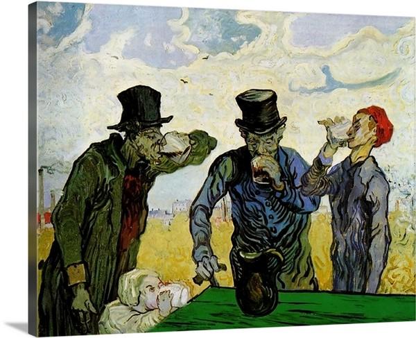 the drinkers 1890 by vincent van gogh the drinkers vincent van gogh canvas print classic art wall art print