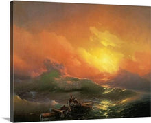 Load image into Gallery viewer, the ninth wave 1850 by ivan ajvazovski the ninth wave ivan ajvazovski canvas print classic art wall art print