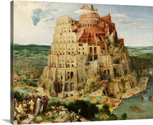 Load image into Gallery viewer, the tower of babel vienna 1563 by pieter bruegel the elder the tower of babel vienna pieter bruegel the elder canvas print classic art wall art print