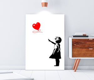 Banksy, balloon Girl wall art, Banksy Street Art Graffiti, Balloon girl