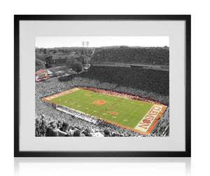 Clemson Memorial Stadium football stadium Death valley framed wall art 