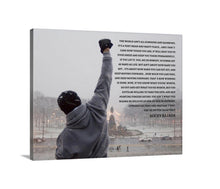 Load image into Gallery viewer, Rocky balboa Quote, Rocky balboa Canvas print, Rocky Balboa, Motivational art, canvas print, wall art, rocky