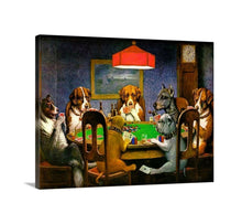 Load image into Gallery viewer, Dogs playing poker Poker Poker art Friend in need Dog art playroom art mancave art pool art