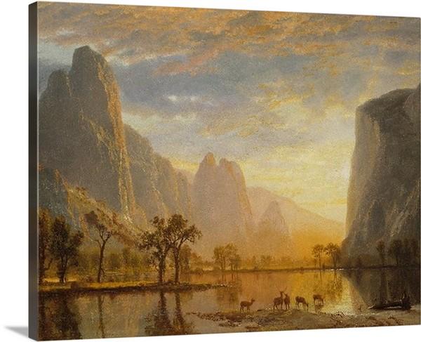 valley of the yosemite 1870 by albert bierstadt valley of the yosemite albert bierstadt canvas print classic art wall art print