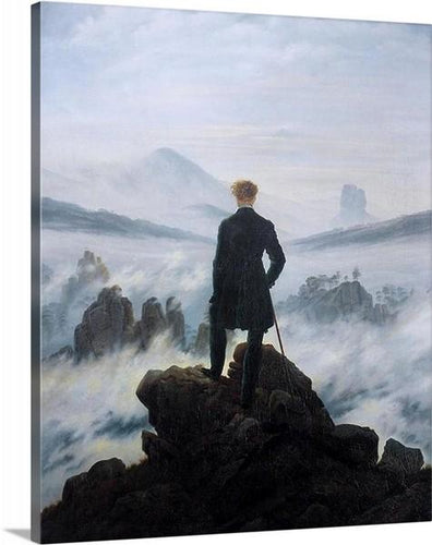 wanderer above the sea of fog 1818 by caspar david friedrich wanderer above the sea of fog caspar david friedrich canvas print classic art wall art print