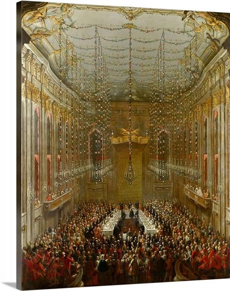 wedding supper 1763 by martin van meytens wedding supper martin van meytens canvas print classic art wall art print