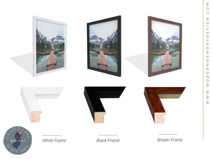 Black 16x12 picture frame wood With Acrylic - Wall Hanging