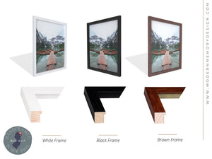 Black 16x20 picture frame wood With Acrylic - Wall Hanging