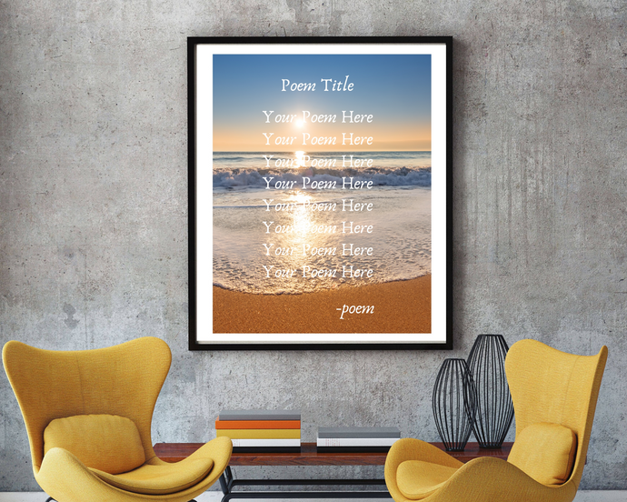 Custom poem print Custom poem poem print poetry poetry art poetry gift poetry print Quote poster Custom Sign poem print Poster