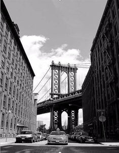 New york wall art Framed Black and white New York City landscape Wall art prints Framed Brooklyn Bridge Lunchtime Atop a Skyscraper I