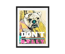 Load image into Gallery viewer, English bulldog Art English bulldog Don&#39;t Bully Don&#39;t be a Bully Stop bulling Framed art bulldog wall art Poster