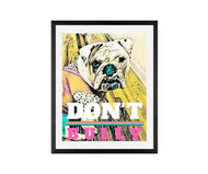 English bulldog Art English bulldog Don't Bully Don't be a Bully Stop bulling Framed art bulldog wall art Poster