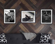 Man Cave art boyfriend gift gift for him Wall decor Set of 3 Home decor Cigar Vintage Car family room Dads gift whiskey Poster