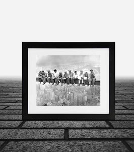 New york wall art New York City wall art Black and white photography lunch on a beam Framed wall art New York Landscape Art rpints