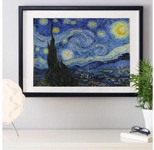 Load image into Gallery viewer, Starry Night Van Gogh Canvas art print framed wall art Van Gogh Gogh Starry Night Poster