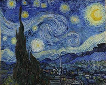 Load image into Gallery viewer, Starry Night Van Gogh Canvas art print framed wall art Van Gogh Gogh Starry Night Poster