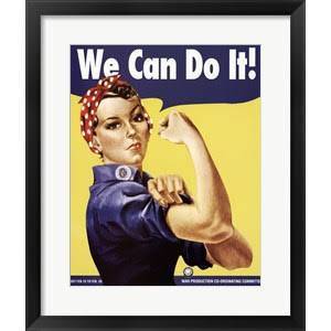 We Can Do It poster Rosie The Riveter Framed wall art mindfulness gift Fearless Equality Motivation nursery Nursery art be fearless