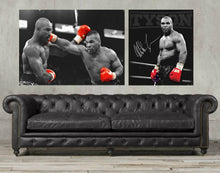 Load image into Gallery viewer, Mike Tyson wall art print framed Mike tyson poster boxing Holyfield Framed wall art print  canvas print or art print