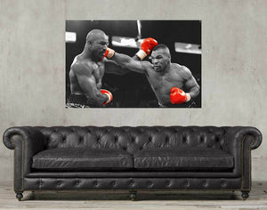 Mike Tyson wall art print framed Mike tyson poster boxing Holyfield Framed wall art print  canvas print or art print