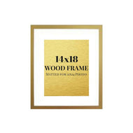 Gold picture frame 14x18 matted 11x14 