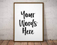 Custom sign personalized with favorite quote frame Custom quote print framed wall art