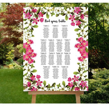 Load image into Gallery viewer, Seating Chart for Wedding Bridal shower party artwork Wedding Seating Chart Template