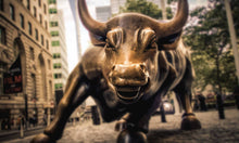Load image into Gallery viewer, Wall street Wall street poster Bull and bear Office art Wall street Bull Stock Market Charging bull New York Banking finance art