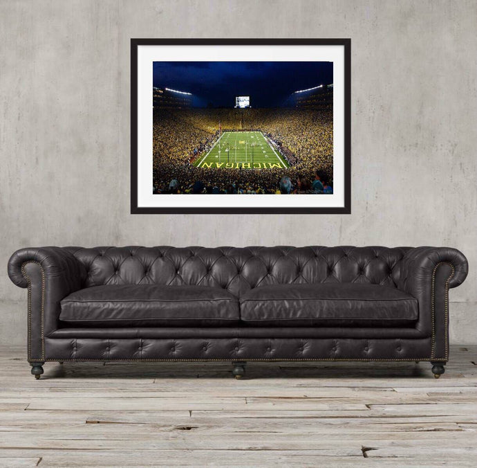 Michigan wolverines football Michigan wolverines Framed wall art Michigan wolverines wall art PRINT