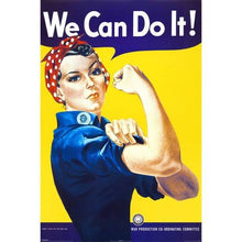 Load image into Gallery viewer, We Can Do It poster Rosie The Riveter Framed wall art mindfulness gift Fearless Equality Motivation nursery Nursery art be fearless