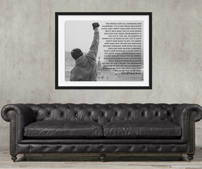 Rocky Balboa poster Rocky Balboa Inspiration poster Balboa Rocky quote Canvas print for wall art