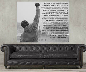 Rocky Balboa poster Rocky Balboa Inspiration poster Balboa Rocky quote Canvas print for wall art