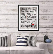 Personalized Family wall art  First We Had Each Other Then We Had You Family wall art Poster