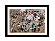 Banksy Graffiti Street Art Collage Banksy street art Banksy mural abstract