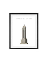 Load image into Gallery viewer, New York city  Empire state photography black and white artworkNew York poster NYC skyline empire state building Empire State