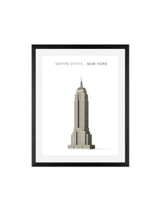 New York city  Empire state photography black and white artworkNew York poster NYC skyline empire state building Empire State