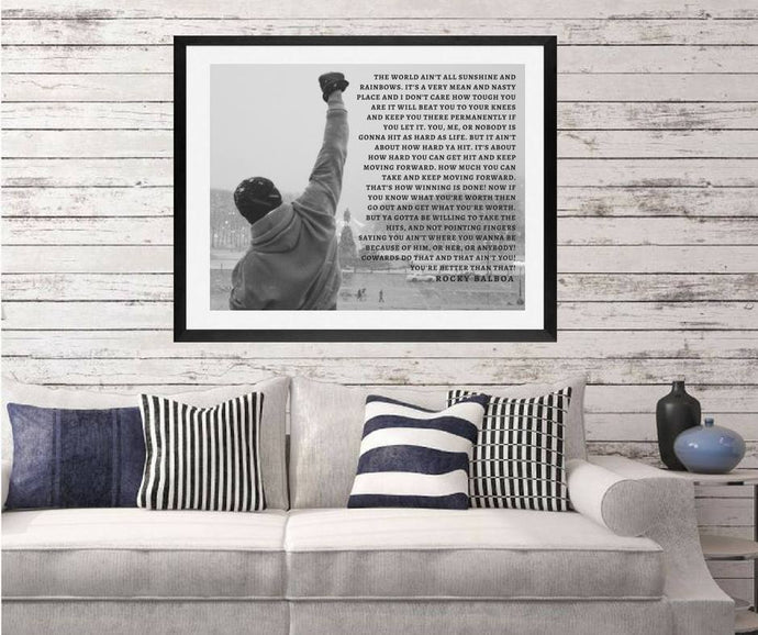 Rocky balboa movie poster Rocky Balboa Rocky poster Rocky quote Boxing poster Boxing Poster gift for him