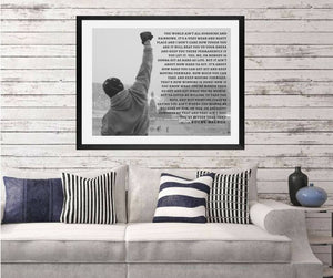 Rocky Balboa rocky balboa quote speech Inspirational Quote Print Motivational Movie posterBoxing