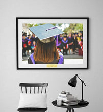 Load image into Gallery viewer, personalized graduation wall art print gift, graduation picture frame personalized, graduation frame, graduation diploma frame, wall art