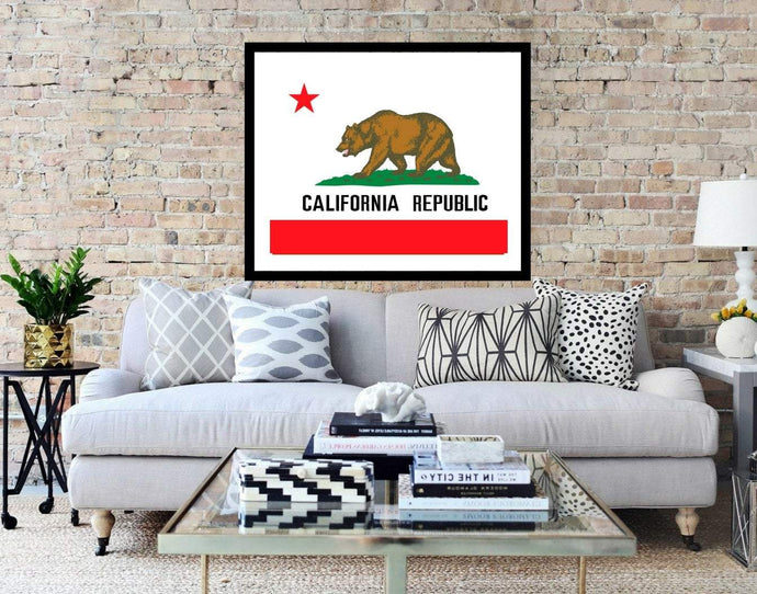 California Poster art print California Flag Print