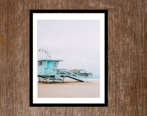 Lifeguard Tower Beach Art print for your home wall art decor framed and art print