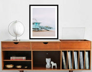 Lifeguard Tower Beach Art print for your home wall art decor framed and art print