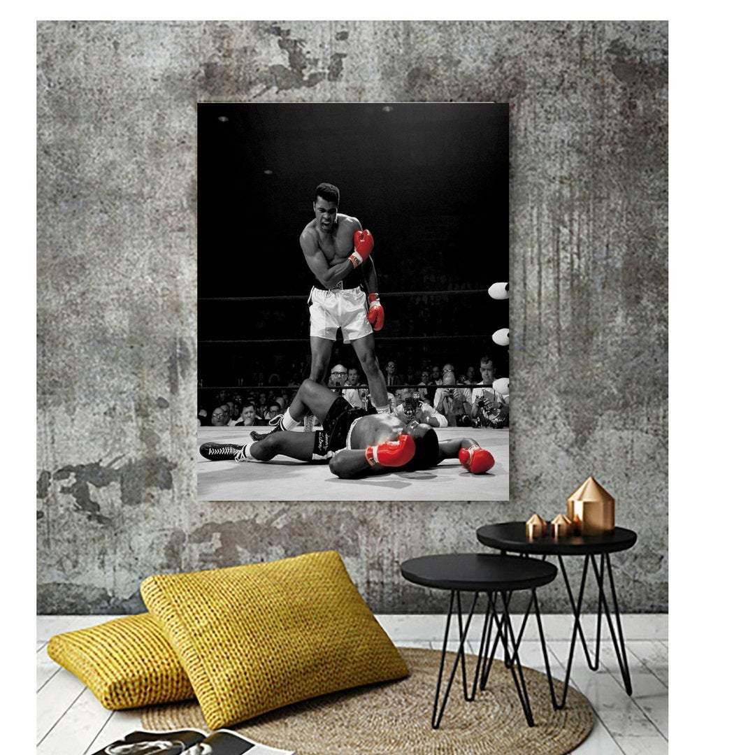 Muhammad Ali Boxing Sonny Liston Impression sur toile 18 x 12 cm Muhammad Ali Boxing Sonny Liston Impression sur toile 18 x 12 cm
