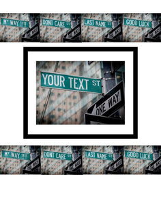 Custom personalized custom sign Street Sign Street Art Street sign with name Personalized Street Sign green sign Poster