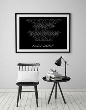 Load image into Gallery viewer, Wedding Anniversary gift Anniversary gift custom signs Song Lyrics Song Lyrics art song print wedding song song print first dance