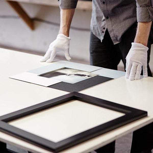 Custom size Black frames made of wood with glass Picture frames