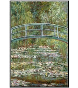 Pink Harmony framed wall art peint The Waterlily Pond 1899" by Claude Monet Framed Painting Printhome decor wall art framed